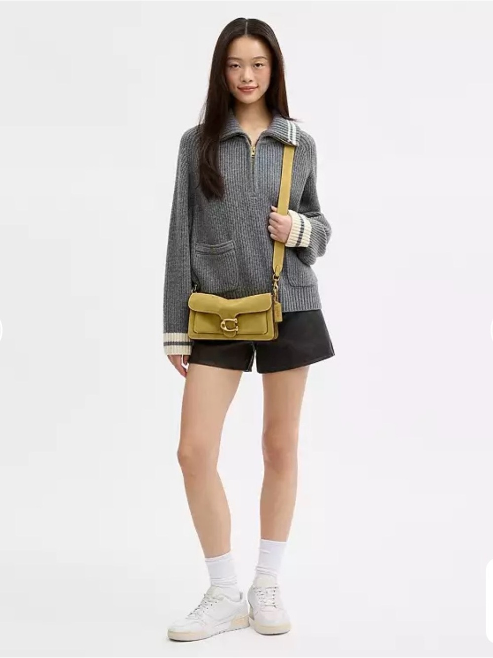 Coach Tabby Shoulder Bag 26 - Brass/Light Citron - Picture 2 of 6
